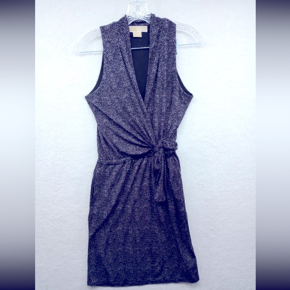 MICHAEL KORS Faux Wrap, Patterned Dress with POCKETS Size P- XS - Picture 2 of 14